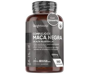 Maca Negra Complex - 5550 mg 180 Cápsulas - Complejo de Extracto de Raíz de Maca Negra y Amarilla con Zinc, L-Arginina y Panax Ginseng