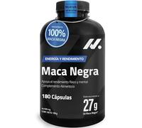 Maca Negra Pura 20:1 - 27.000 mg de maca negra Peruana con L-Arginina, Taurina, Zinc y Vitamina B6 - Suplemento Natural para Energía, Vitalidad y Equilibrio Hormonal en Hombres y Mujeres -180 Cápsulas