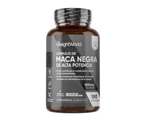 Maca Negra y Amarilla Andina Complex 5000mg de Potencia -100:1 para 6 Meses | 180 Maca Cápsulas Veganas - Con Zinc, L-Arginina, Ginseng y Pimienta Negra, Sin Estearato de Magnesio