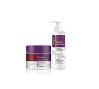 Maca Purple Hair Mask and Purple Shampoo Set,Maca Essence Purple Shampoo,Neutralizes Brass & Yellow Tones for Blonde Silver Gray Highlighted Hair