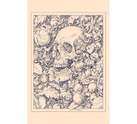 Macabre Botanica: A 6x9 College-Ruled Journal with Gothic Skull & Floral Art - Beige Blue Edition: A Dark Aesthetic Writing Notebook for Horror Lovers & Gothic Souls
