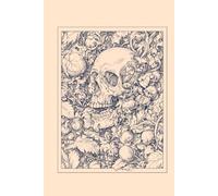 Macabre Botanica: A 6x9 College-Ruled Journal with Gothic Skull & Floral Art - Beige Blue Edition: A Dark Aesthetic Writing Notebook for Horror Lovers & Gothic Souls
