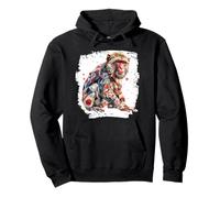 Macaco japonés T Mono japonés Macaco de Cara roja Sudadera con Capucha