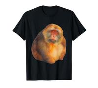 Macaco Tibetano Divertido Arte Salvaje Mono, Mono Chino Camiseta