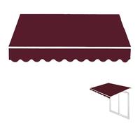 MACAGGTNTU 2.0m 2.5m 3.0m 3.6m 4m 5m Tela De Toldo Exterior, Techo De Repuesto para Toldo Retráctil, Tela para Toldo Impermeable Poliéster(Burgundy,10x8ft/300x250cm)