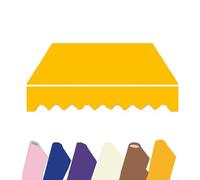 MACAGGTNTU 250x200cm Lona De Repuesto Retráctil para Toldo De Patio, Tela De Repuesto para Toldo De Puertas De Mercado, Exterior Tela para Toldo con Cenefa(Yellow,10x6.5ft/300x200cm)