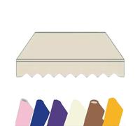 MACAGGTNTU 250x200cm Lona De Repuesto Retráctil para Toldo De Patio, Tela De Repuesto para Toldo De Puertas De Mercado, Exterior Tela para Toldo con Cenefa(Beige,10x8ft/300x250cm)