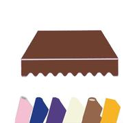 MACAGGTNTU 250x200cm Lona De Repuesto Retráctil para Toldo De Patio, Tela De Repuesto para Toldo De Puertas De Mercado, Exterior Tela para Toldo con Cenefa(Brown,8x6.5ft/250x200cm)