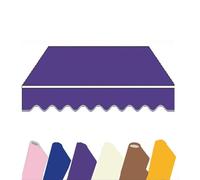MACAGGTNTU 250x200cm Lona De Repuesto Retráctil para Toldo De Patio, Tela De Repuesto para Toldo De Puertas De Mercado, Exterior Tela para Toldo con Cenefa(Purple,10x6.5ft/300x200cm)