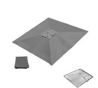 MACAGGTNTU 250x250cm Tela De Repuesto para Sombrilla En Voladizo, Cubierta De Repuesto para Sombrilla De Patio, Paño De Repuesto para Sombrilla 8 Varillas(Grey,2.5x2.5m (8x8ft))