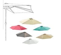 MACAGGTNTU 270cm 300cm Semi Sombrilla Tela De Repuesto，Toldo De Repuesto para Sombrilla Semicircular，5 Varillas Cubierta De Repuesto para Sombrilla De Patio(Beige,3m/10ft-5 Ribs)