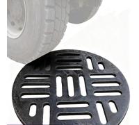 MACAGGTNTU 30 35 40 50cm Drenaje De Zanja Rejilla Rejilla Drenaje Redonda Cubierta De Drenaje De Hierro Fundido Rejilla De Canal Al Aire Libre(65cm(25.6"))