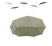 MACAGGTNTU 4.6x2.7m Toldo De Repuesto para Doble Top Sombrilla De Patio, Grande Paño De Repuesto para Sombrilla 12 Varillas Tela Sombrilla para Mercado Jardín(Sand)