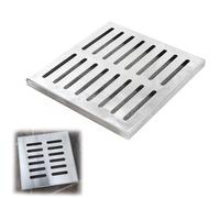 MACAGGTNTU Cubierta De Drenaje De Suelo De Acero Inoxidable Cuadrada Con Marco, 15 20 25 30cm Rejilla De Drenaje De Zanja Filtro De Drenaje Exterior(40x40cm/15.7x15.7in)