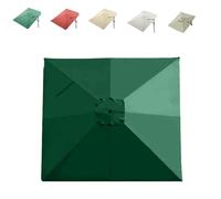 MACAGGTNTU Cubierta De Repuesto para Sombrilla Cuadrada，2.5x2.5 3x3 4x3m Toldo De Repuesto para Sombrilla En Voladizo，Tela De Recambio para Sombrilla 8 Varillas(Green,3x3m (10x10ft))