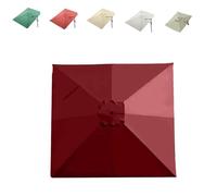 MACAGGTNTU Cubierta De Repuesto para Sombrilla Cuadrada，2.5x2.5 3x3 4x3m Toldo De Repuesto para Sombrilla En Voladizo，Tela De Recambio para Sombrilla 8 Varillas(Red,2.5x2.5m (8x8ft))