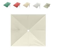 MACAGGTNTU Cubierta De Repuesto para Sombrilla Cuadrada，2.5x2.5 3x3 4x3m Toldo De Repuesto para Sombrilla En Voladizo，Tela De Recambio para Sombrilla 8 Varillas(Beige,3x3m (10x10ft))