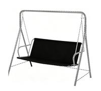 MACAGGTNTU Funda Para Asiento De Columpio De Jardín Tela Oxford 600D Columpio Repuesto Para Columpios Hollywood 2/3 Plazas Protector Para Muebles De Exterior(Black,138x50x50cm)