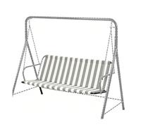 MACAGGTNTU Funda Para Asiento De Columpio De Jardín Tela Oxford 600D Columpio Repuesto Para Columpios Hollywood 2/3 Plazas Protector Para Muebles De Exterior(Gray stripe,168x56x56cm)