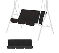MACAGGTNTU Funda Protectora Universal Para Asiento De Columpio De Jardín 150x50x10cm Funda Impermeable Para Banco De Columpio Tela Oxford 210D Porch Swing De Asiento(Black,150x50x10cm/59x20x4in)