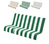 MACAGGTNTU Lona De Repuesto Para Asiento De Columpio Fundas Para Silla De Jardín 2/3 Plazas Funda De Cojín De Asiento Exterior Fundas Impermeables(Green stripe,138x50x50cm)