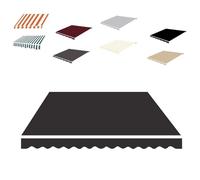 MACAGGTNTU Lona De Repuesto Retráctil para Toldo 3x2m 4x3m 5x3m 6x4m Tela De Repuesto Retráctil para Toldo Cubierta Protectora Impermeable(Black,11.5x10ft/350x300cm)