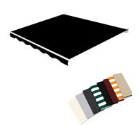 MACAGGTNTU Lona Recambio para Toldo De Jardín 200x150cm 350x250cm 360x300cm Tela De Repuesto para Toldo Retráctil Cubierta De Toldo De La Sombra De Sol(Black,6.5x5ft/200x150cm)