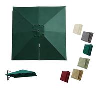 MACAGGTNTU Rectangular Toldo De Parasol De Recambio 3x4m Tela De Repuesto para Parasol Excéntrico, Cubierta De Repuesto para Sombrilla De Patio(Green,400x300cm/13x10ft)