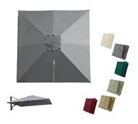 MACAGGTNTU Rectangular Toldo De Parasol De Recambio 3x4m Tela De Repuesto para Parasol Excéntrico, Cubierta De Repuesto para Sombrilla De Patio(Grey,300x300cm/10x10ft)