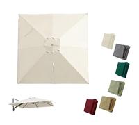 MACAGGTNTU Rectangular Toldo De Parasol De Recambio 3x4m Tela De Repuesto para Parasol Excéntrico, Cubierta De Repuesto para Sombrilla De Patio(Beige,250x250cm/8x8ft)