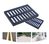 MACAGGTNTU Rejilla De Drenaje De Garaje De 50x25 60x40cm Rejilla De Alcantarillado De Hierro Fundido Rejilla Drenaje Rectangular Para Entrada Vehículos/Acera(50x30x3cm-20x12x1.2in)