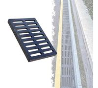 MACAGGTNTU Rejilla De Drenaje De Hierro Fundido 20x50 30x50 40x50cm Cubierta De Drenaje Rectangular Rejilla De Alcantarillado Para Garaje Jardín(50x25x4cm-20x10x1.6in)