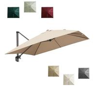 MACAGGTNTU Sombrilla De Jardín Rectangular De Lona De Repuesto 400x300cm Toldo De Repuesto para Sombrilla Voladizo, Tela De Repuesto para Parasol 8 Costillas(Khaki,400x300cm/13x10ft)