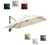 MACAGGTNTU Sombrilla De Jardín Rectangular De Lona De Repuesto 400x300cm Toldo De Repuesto para Sombrilla Voladizo, Tela De Repuesto para Parasol 8 Costillas(Beige,400x300cm/13x10ft)