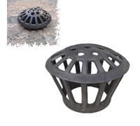 MACAGGTNTU Tapa Redonda De Drenaje De Rejilla De 75mm 110mm 160mm Drenaje De Piso Empotramiento Filtro De Desagüe Negro Para Exterior(110mm/4in)