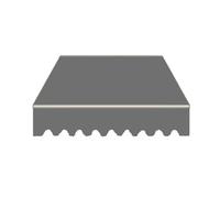 MACAGGTNTU Tela De Repuesto para Toldo 200 245 300 365 400 485cm Color Sólido Tela para Toldo con Cenefa Lona De Repuesto Retráctil para Toldo De Patio(Grey,8x6.5ft/245x200cm)
