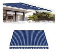 MACAGGTNTU Toldo De Lona Recambio Tela De Repuesto para Toldo Retráctil De Patio 2.5x2m 3x2.5m 3.6x3m 4x3m Cubierta De Repuesto para Toldo(Blue,16x13ft/500x400cm)