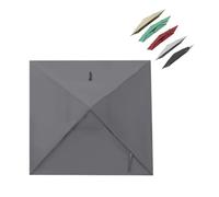 MACAGGTNTU Toldo De Repuesto para Sombrilla Cuadrada 3x3m Cubierta De Repuesto para Sombrilla De Patio, Protección UV Sombrilla Tela(Dark Grey)