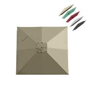 MACAGGTNTU Toldo De Repuesto para Sombrilla Cuadrada 3x3m Cubierta De Repuesto para Sombrilla De Patio, Protección UV Sombrilla Tela(Khaki)
