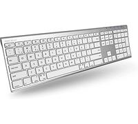 Macally ACEBTKEY-US, Teclado Bluetooth Ultra-Delgado para Mac, PC, iOS y Android, disposición de la Tapa de la Llave QWERTY US