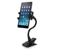 Macally CLIPMOUNT Soporte de pinza para iPad/tableta e iPhone/smartphone, color negro