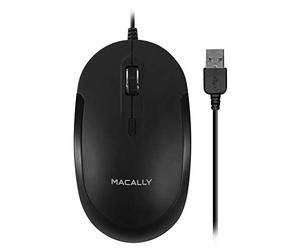 Macally DYNAMOUSE-B Macally DYNAMOUSE-B - Ratón óptico con 2 Botones, Rueda de Desplazamiento y botón dpi para Mac y PC, Color Negro ()