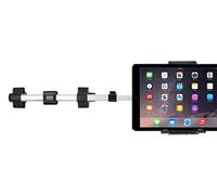 Macally HRMOUNTPRO - Soporte ajustable para reposacabezas de coche para iPad/tableta de hasta 25.5 cm de ancho, aluminio, negro