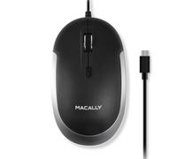 Macally Ratón USB Tipo C Diseño Delgado y Compacto Ratón USB C para MacBook Pro iMac PC, etc. Diseño Simple de 3 Botones y Rueda de Desplazamiento con Interruptor dpi Cóm