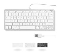 Macally SLIMKEYCA, teclado compacto USB-A para Mac, diseño de tapa de teclado QWERTY de EE.UU.
