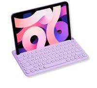 Macally Teclado Bluetooth inalámbrico pequeño para Tableta y teléfono, iPad, iPhone, Recargable, Teclado iPad de 78 Teclas con Soporte Integrado, compatibilidad Universal con múltiples Dispositivos,