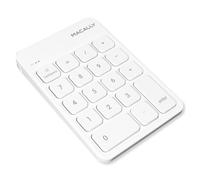 Macally Teclado numérico inalámbrico Bluetooth para portátil, Apple Mac iMac MacBook ProAir, iPad Windows PC, Tableta o computadora de Escritorio Recargable 18 Teclas Slim Numerical Pad - Color