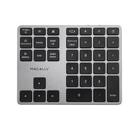 Macally Teclado numérico inalámbrico Recargable, Teclado numérico inalámbrico con 35 Teclas para Entrada de Datos, para MacBook, iPad, iPhone, iOS, PC, Android, Color Gris Espacial