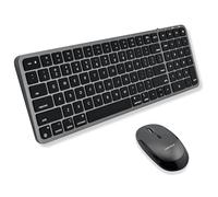 Macally Teclado y mouse Bluetooth para Mac, diseño compacto (2 zonas) con teclado numérico, multisincronización, recargable, combo de teclado y mouse inalámbricos Apple para Mac, MacBook, iPad, iPhone