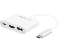 Macally UCHDMI4K adaptador multipuerto de USB-C a USB-C (carga), HDMI 4K y USB-A